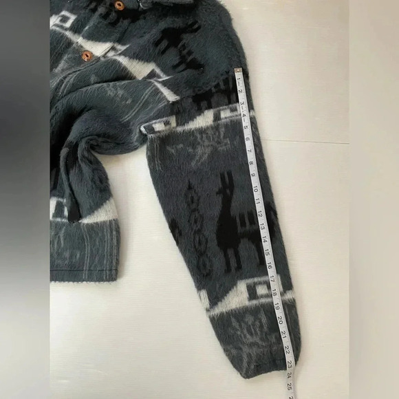 Tejidos Centenario Wool Blend Wooden Button Front Sweater Jacket Size M Men’s - Picture 6 of 8